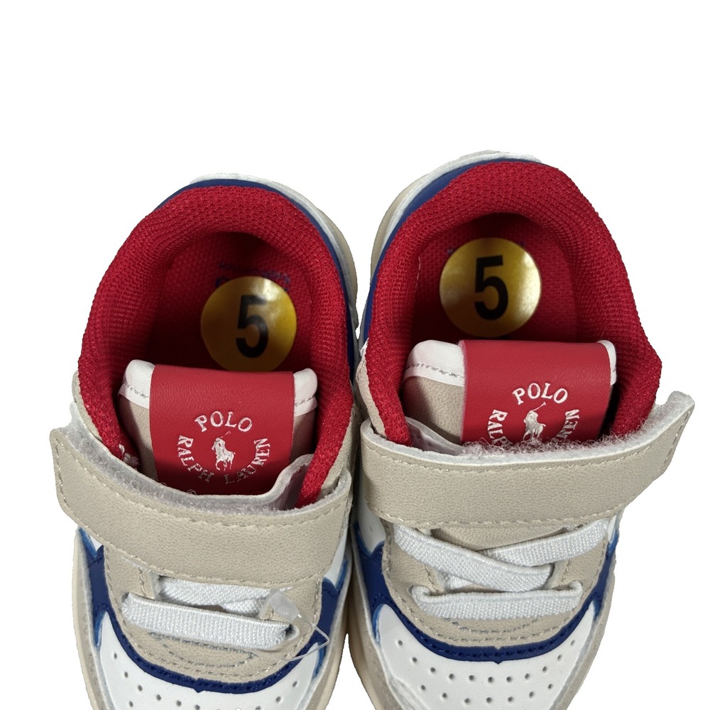 Polo Ralph Lauren Masters Court 11 PS Hook & Loop Toddler Sneaker Size 5 NWOB - Picture 3 of 7